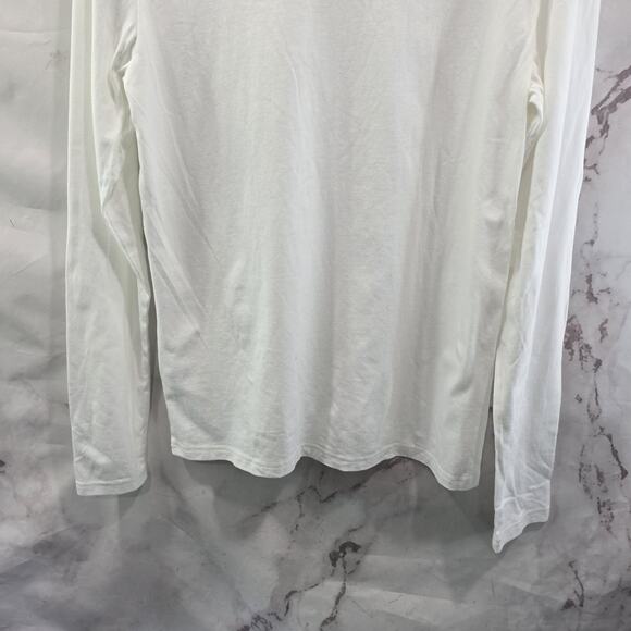 Everlane Shirt Mens Small White Long Sleeve Crew Cotton T Tee Uniform - Picture 7 of 10